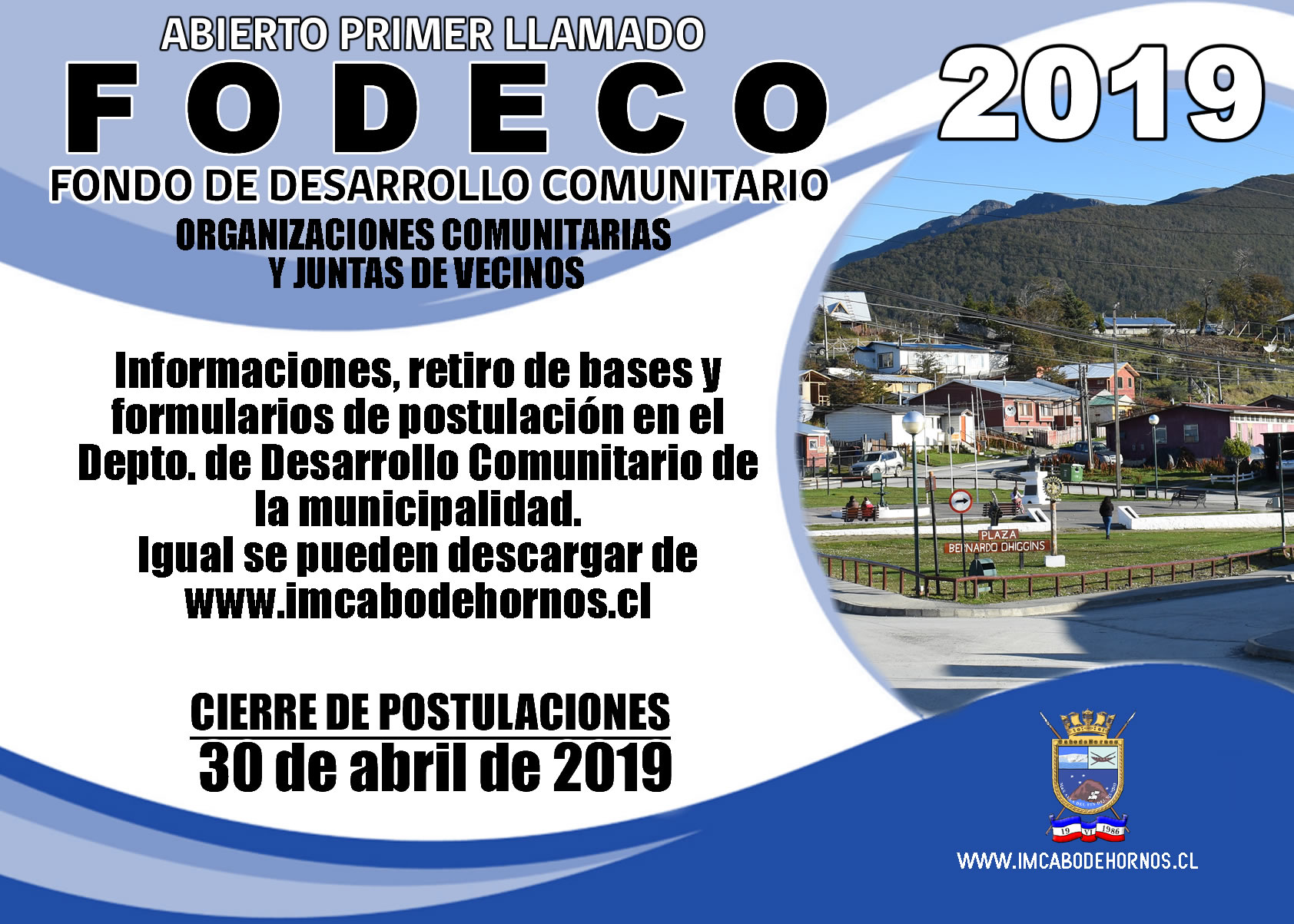 MUNICIPALIDAD DE CABO DE HORNOS REALIZA PRIMER LLAMADO PARA POSTULAR AL FODECO 2019